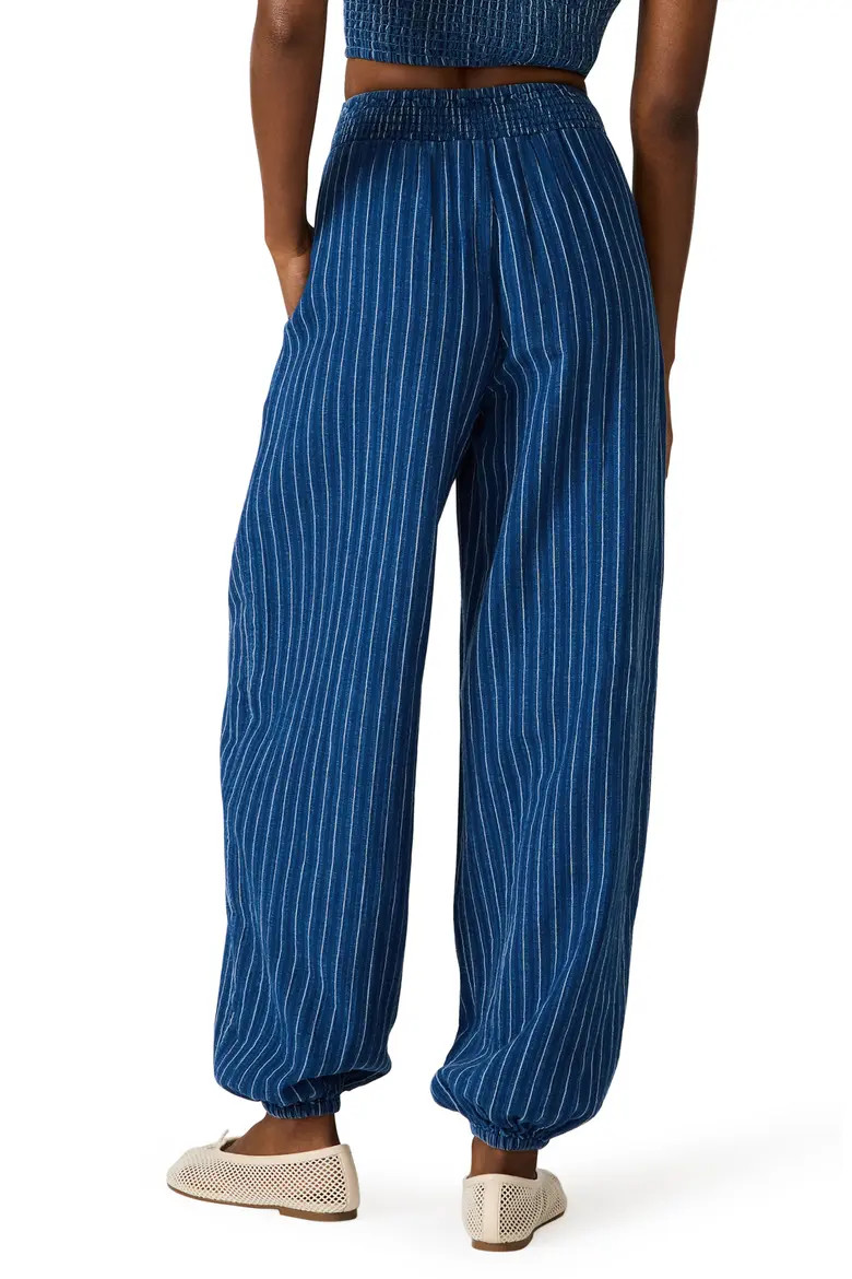 Tillie Stripe Cotton & Linen Balloon Pants (Women) | Nordstrom | Nordstrom