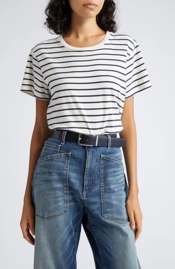 Nili Lotan Mariela Stripe Crewneck Cotton T-Shirt | Nordstrom | Nordstrom