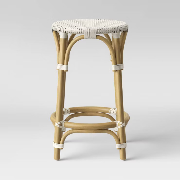 Perry Rattan Backless Woven Counter Height Barstool - Threshold™ | Target