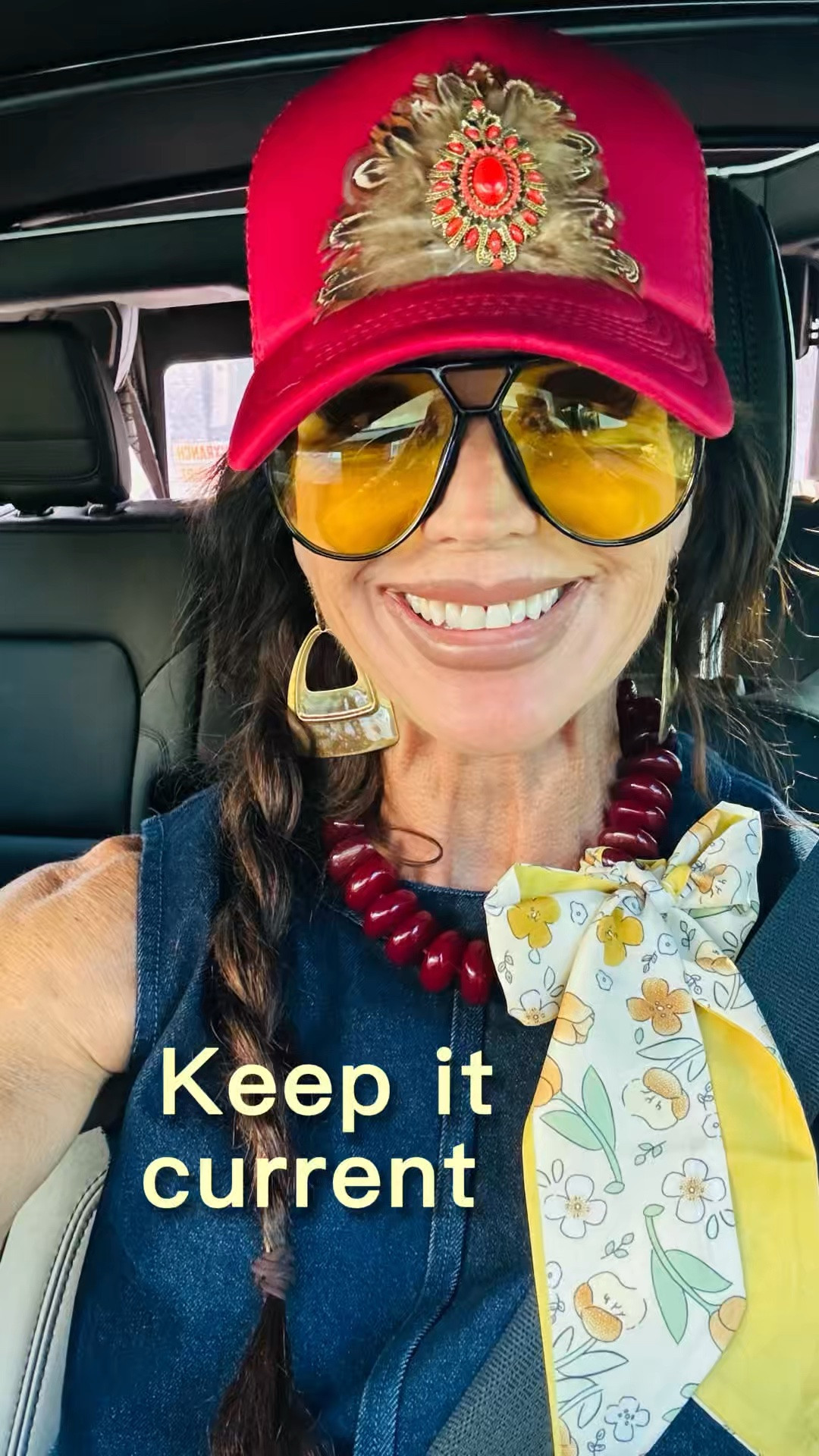 In addition to pattern mixing, accessories are my true love.  Here’s a few things I add to stay current and keep boredom at bay!  Oversized sunnies and a DIY feather trucker finish the look!

#LTKootd #LTKOver40 #LTKgrwm