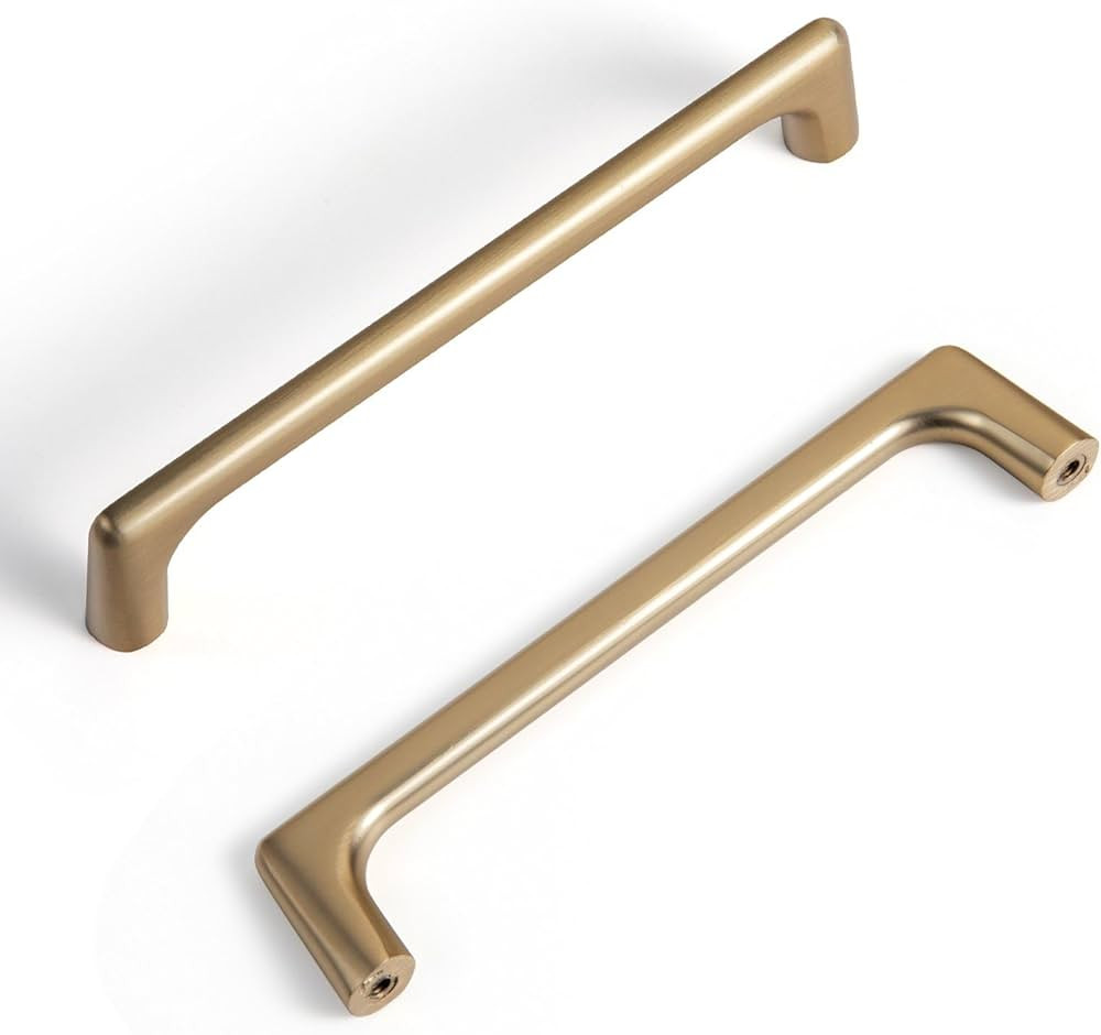 Goo-Ki Champagne Bronze Cabinet Pulls with 5'' Hole Centers, Modern Style Zinc Alloy Cabinet Hand... | Amazon (US)