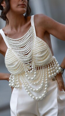 Handmade Pearl Style Exclusive Lux Brand Design, Vintage Pearl Top | eBay US