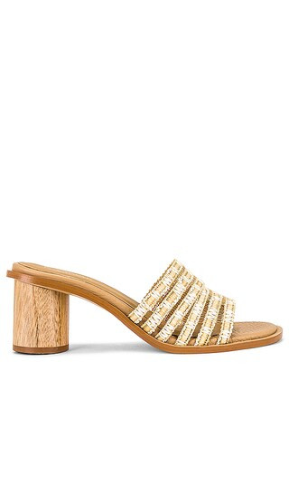 Setar Strap Wooden Heel in Natural | Revolve Clothing (Global)