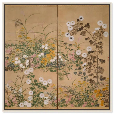 Flowering Plants in Autumn Canvas Vintage Floral Art by Art Remedy | Wayfair North America
