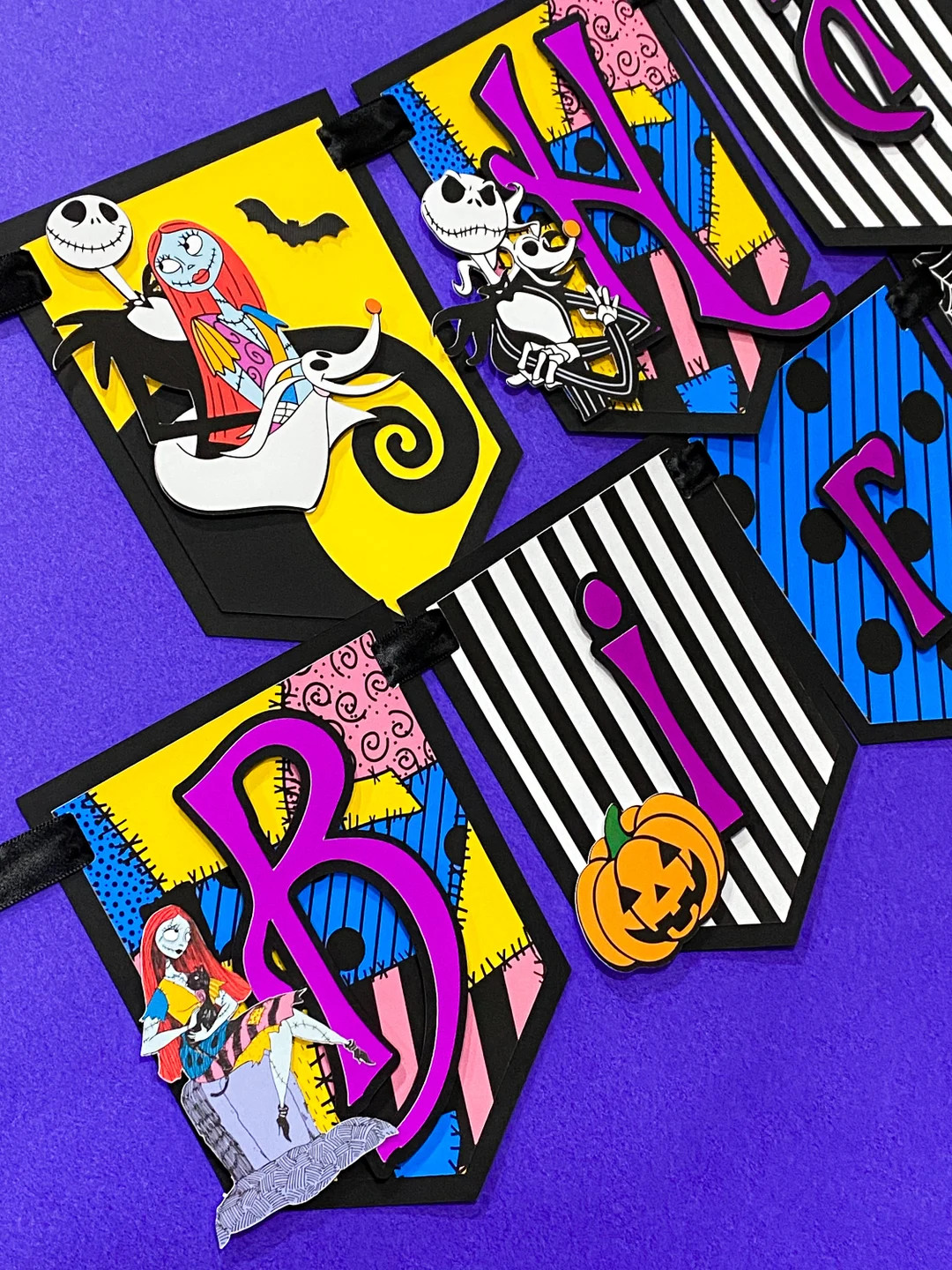 Nightmare Before Christmas Banner | Jack and Sally Theme Party | Nightmare Before Christmas Birth... | Etsy (US)