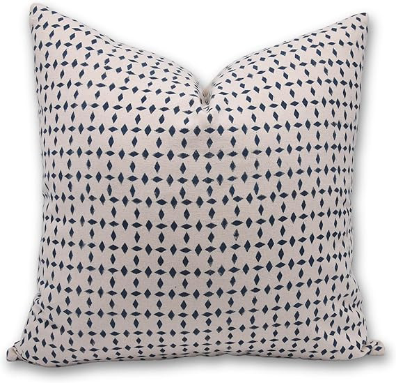 Block Print Duck Canvas Cotton 18X18 Inches Throw Pillowcase Cushion Cover, Farmhouse, Living Roo... | Amazon (US)