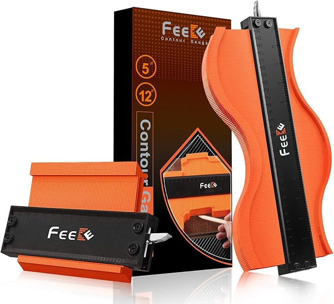 Contour Gauge (12+5 Inch) with Lock, Super Contour Duplicator Gauge Shape and Outline Tool Woodwo... | Amazon (US)