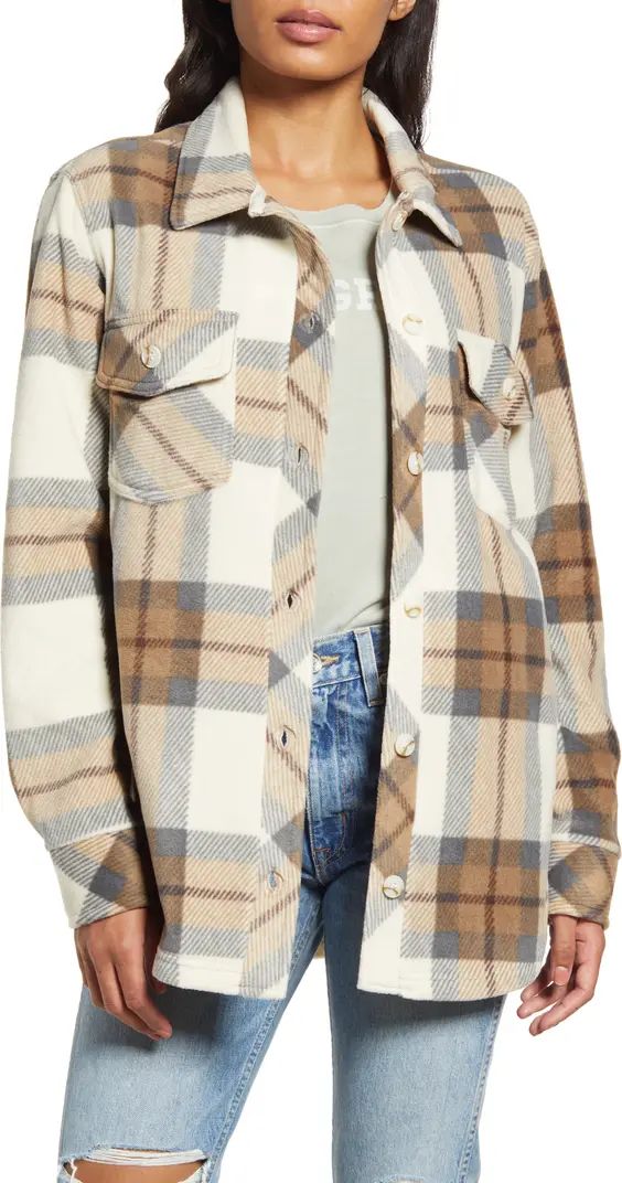 Thread & Supply POLAR FLEECE PLAID SHACKET | Nordstrom | Nordstrom Canada