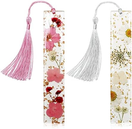 Bookmarks for Women, Kaluofan 2PCS Book Marks for Reading Women, Durable Handmade Dried Flower Re... | Amazon (US)