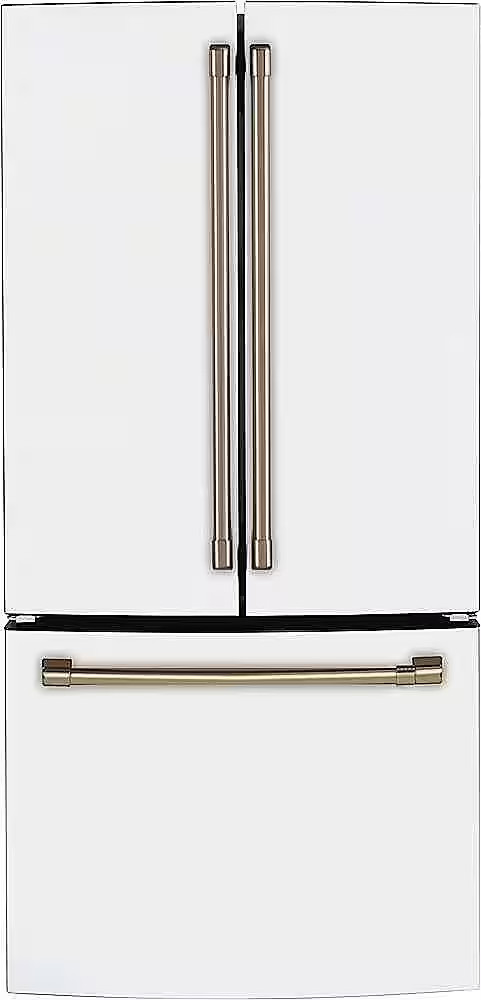 Café 18 Cu. Ft. French Door Counter-Depth Refrigerator, Customizable Matte White CWE19SP4NW2 - B... | Best Buy U.S.