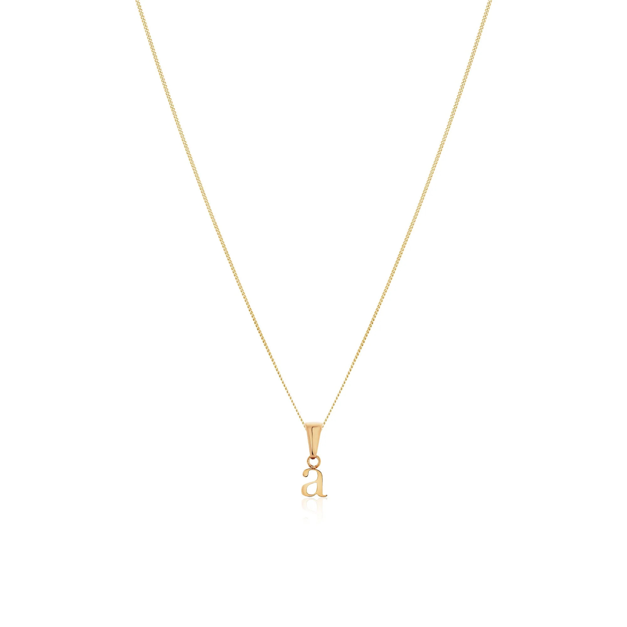 Lowercase Initial Fine Chain Necklace (Gold) | Abbott Lyon