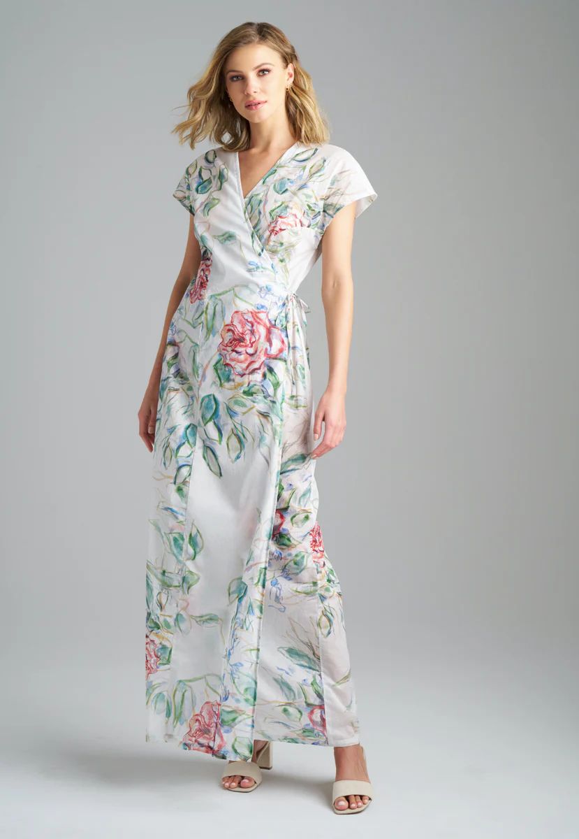 Layla Cotton Wrap Dress in Primrose | Ala von Auersperg