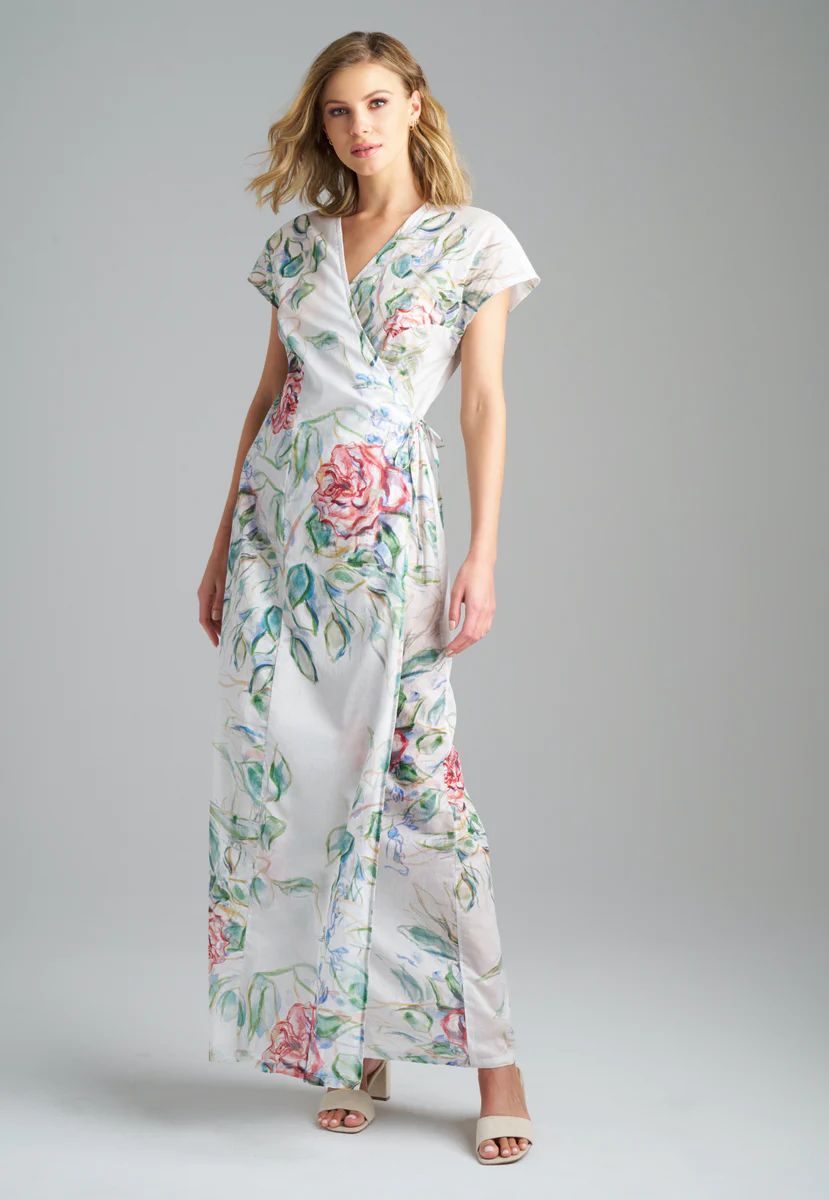 Layla Cotton Wrap Dress in Primrose | Ala von Auersperg