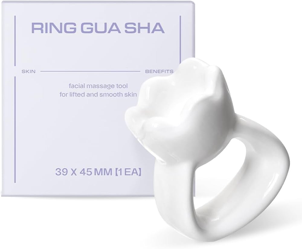 HAUA Ring Gua Sha, Korean Facial Tools, Premium Natural Ceramic, Massager, Multi-use Face & Body,... | Amazon (US)