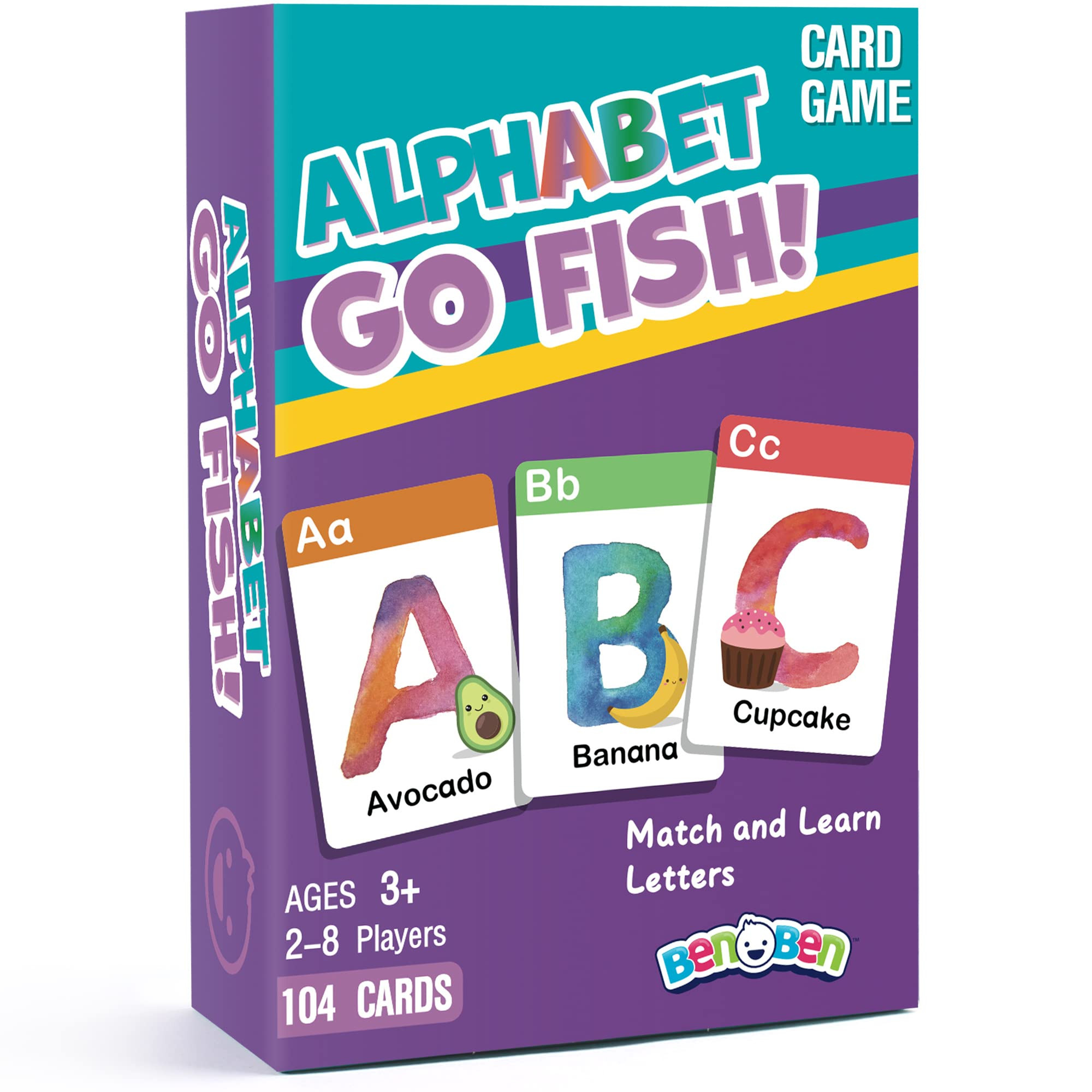 Benben Alphabet Go Fish Card Game for Kids,104 Cards, Oversized ABC Learning Playing Cards, Memor... | Amazon (CA)