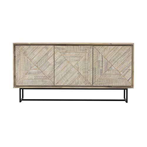 Armen Living Peridot Sideboard Buffet in Natural Acacia Wood | Amazon (US)