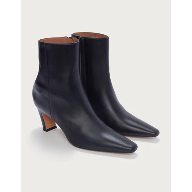 Flattered Xena Leather Kitten Heel Ankle Boots | The White Company UK & ROW