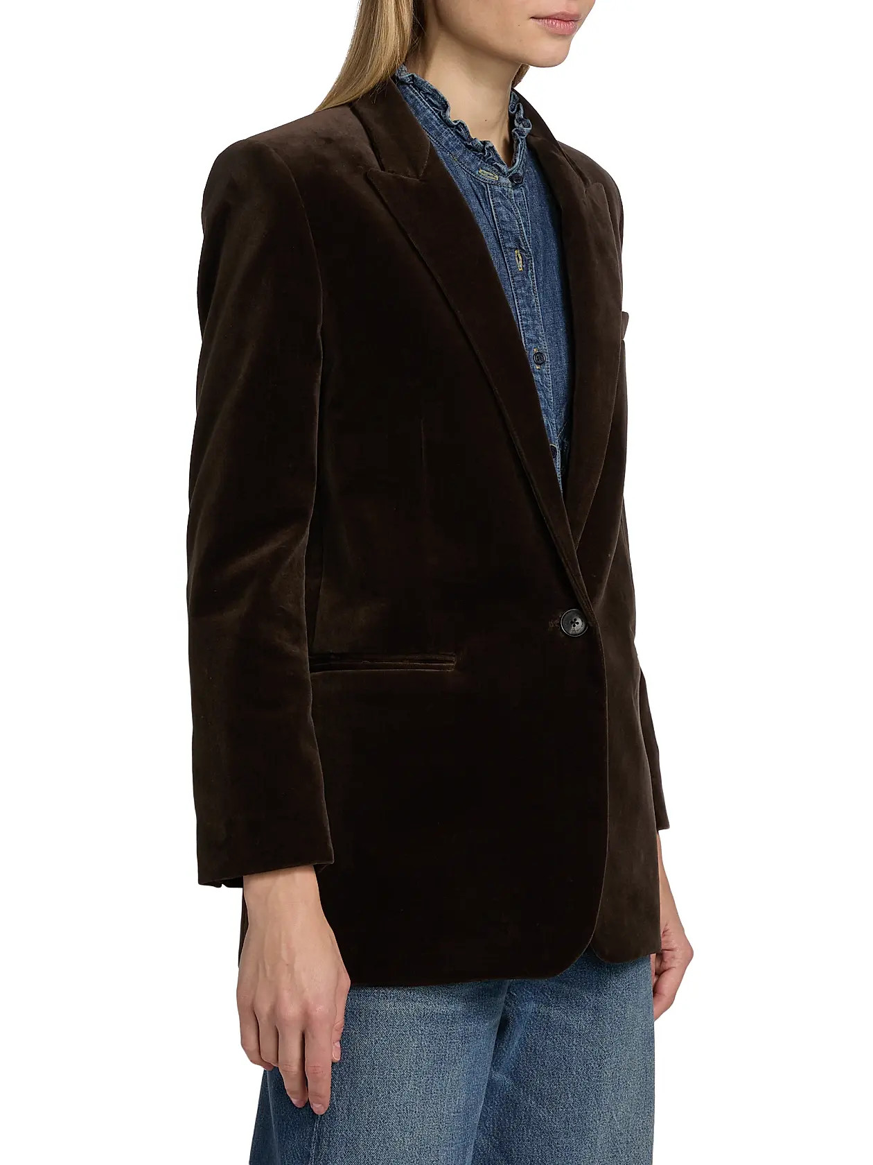Diane Stretch-Velvet Blazer | Saks Fifth Avenue
