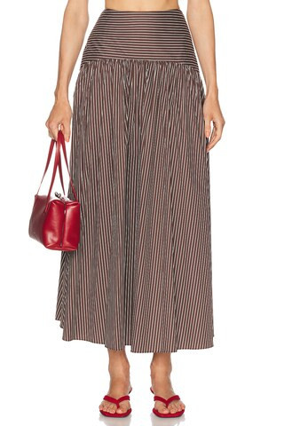 Staud Procida Skirt in Brown | FWRD 