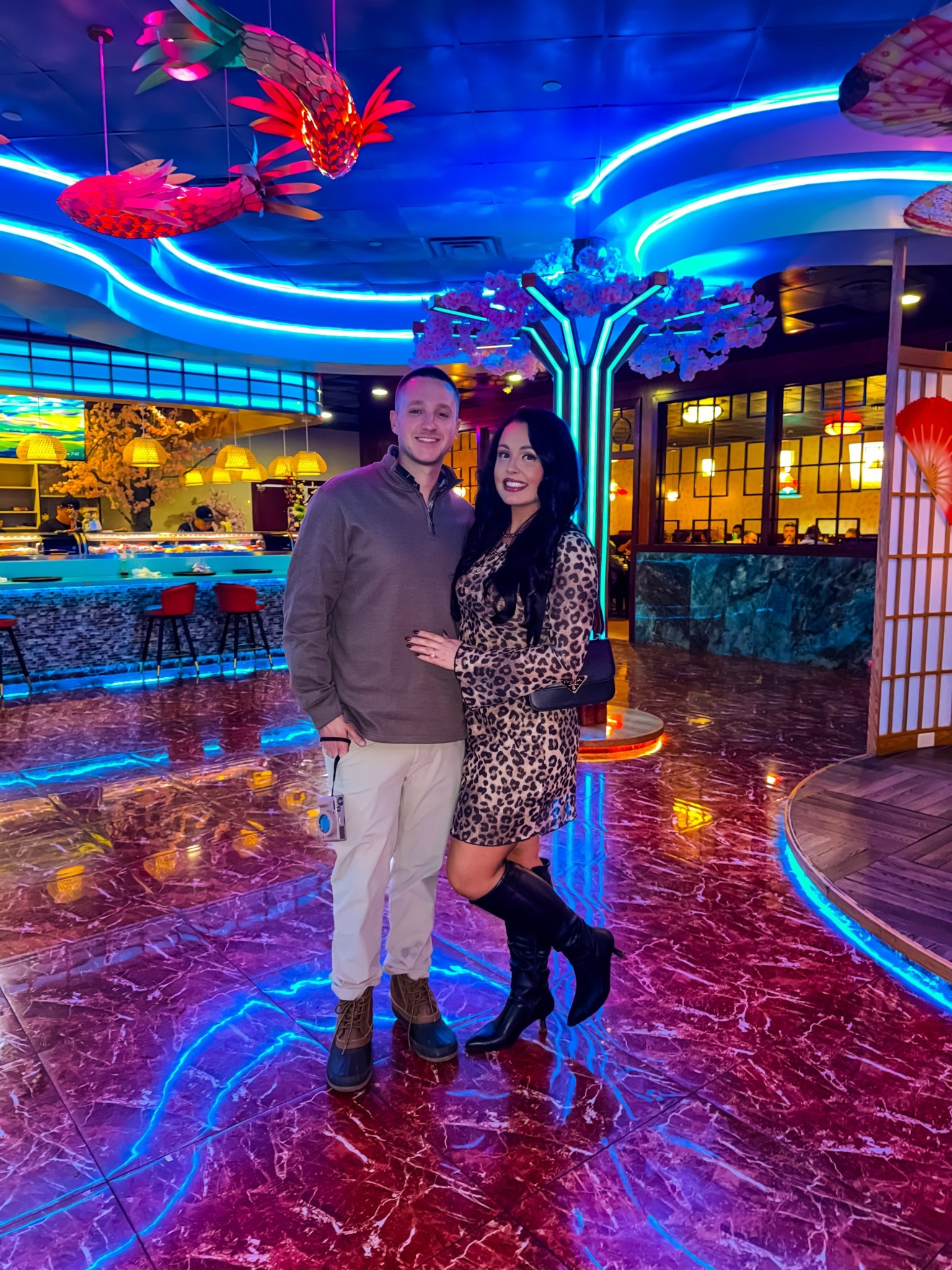 Under $20 Amazon leopard print dress (medium), under $70 Amazon leather knee high boots (tts)  a perfect date night look! #founditonamazon 

#LTKFindsUnder50 #LTKShoeCrush #LTKSaleAlert