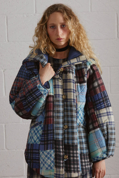 Damson Madder Megan Patchwork Check Jacket - Trouva | Trouva (Global)