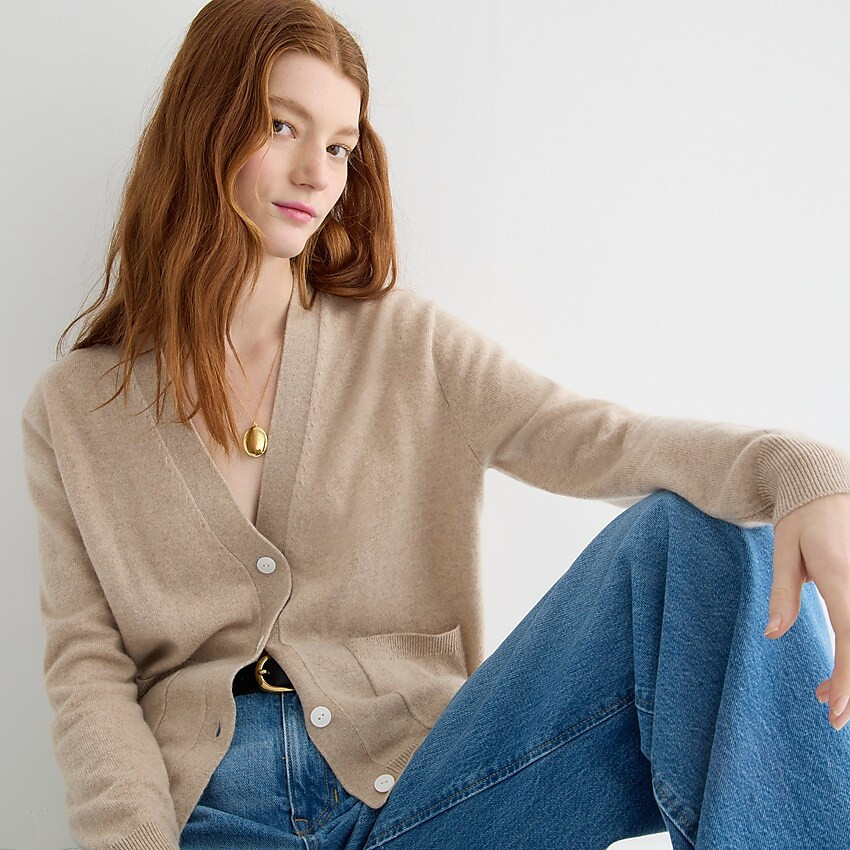 Cashmere patch-pocket cardigan sweater | J. Crew US