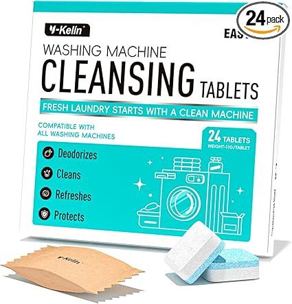 Washing Machine Cleaner Tablets 24 Pack - 1 Year Supply Washing Machine Cleaning Tablets for HE F... | Amazon (US)