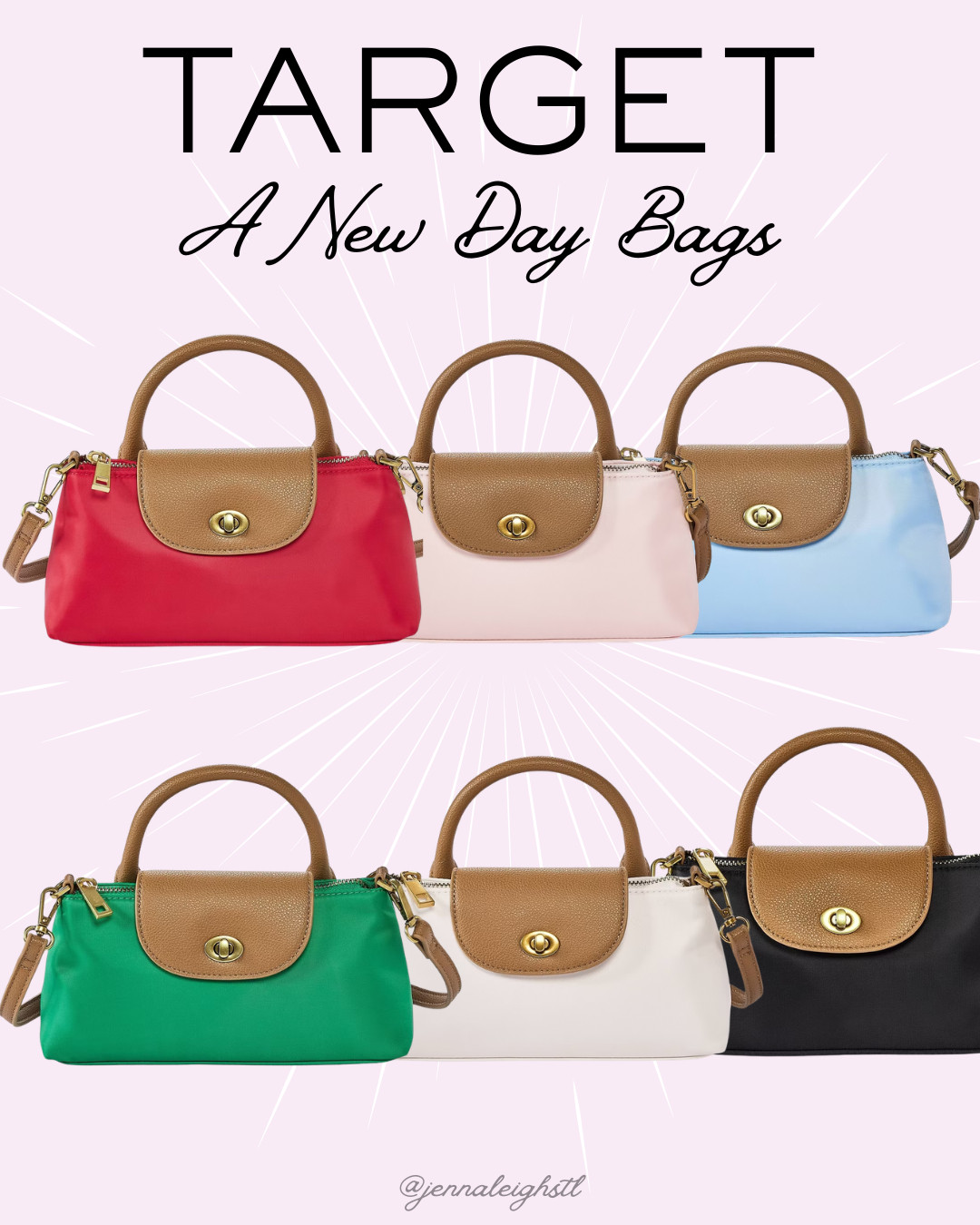 New at Target! This A New Day elongated nylon top handle crossbody bag is such a cute everyday bag, and there are so many great color options to choose from. I seriously cannot decide which color I like best! 

 #LTKootd #LTKMidsize