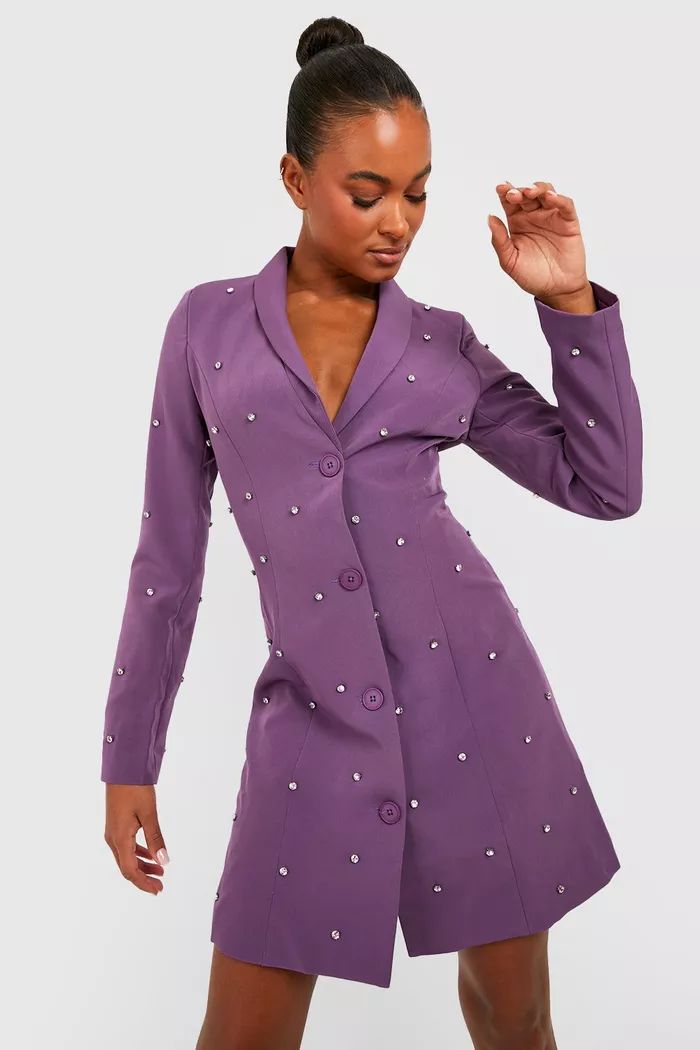 Tall Embellished Blazer Dress | Boohoo.com (US & CA)