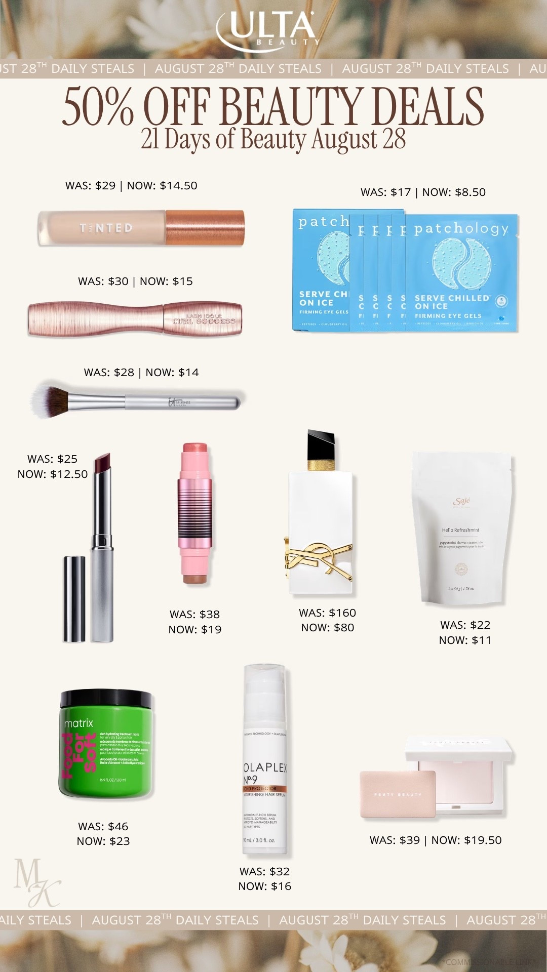 Ulta 21 Days of Beauty Favorites! 
-
Makeup, beauty, ulta, hair care, skincare, perfume, dibs, bronzer, blush, eye patches, concealer, live tinted

#LTKSaleAlert #LTKBeauty