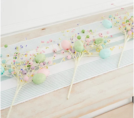 Set of 4 Egg and Pip Berry Picks by Valerie - QVC.com | QVC