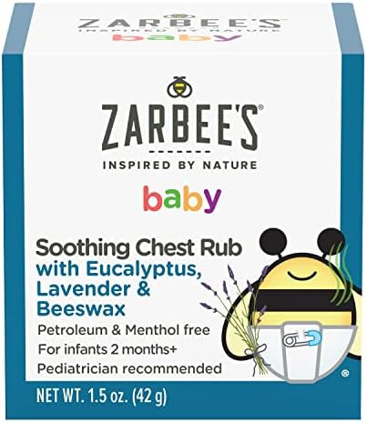 Zarbee's Baby Soothing Chest Rub with Eucalyptus & Lavender, Petroleum-Free Safe and Effective Fo... | Amazon (US)