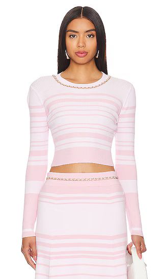 Yesi Sweater in Pink Stripe | Revolve Clothing (Global)