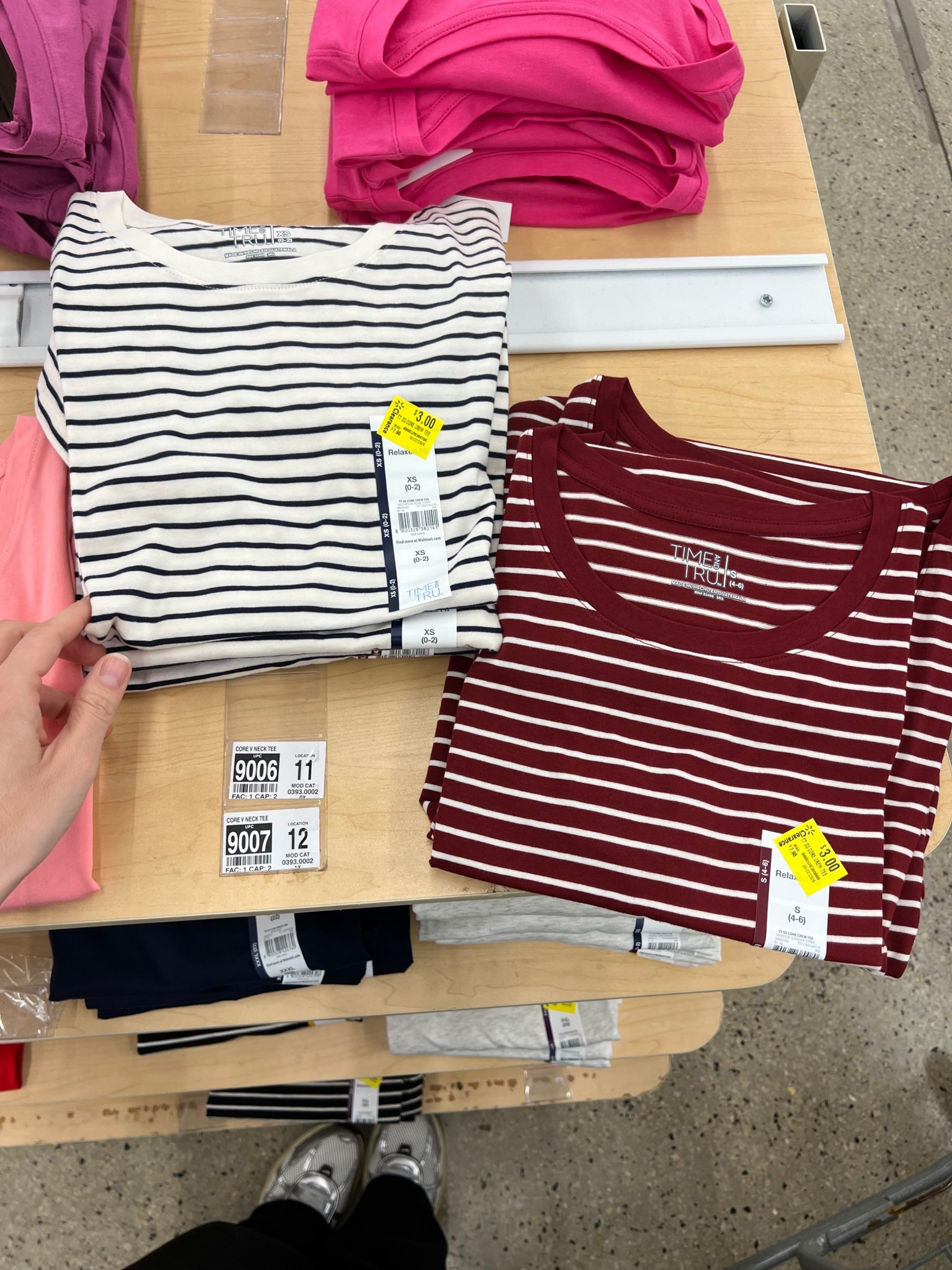 $3 cotton tees at Walmart! Stock up. I usually go up one size to a medium. Just like ones I’ve purchased during the Nordstrom anniversary sale, same quality! 