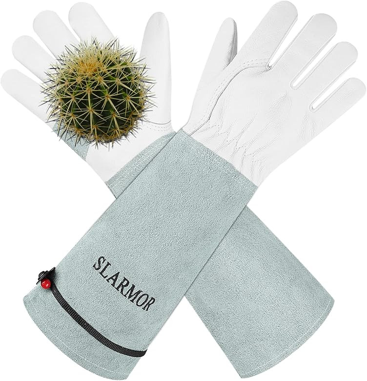 SLARMOR Long-Gardening-Gloves Women/Men - Thorn proof Rose Pruning Heavy Duty Gauntlet | Amazon (US)