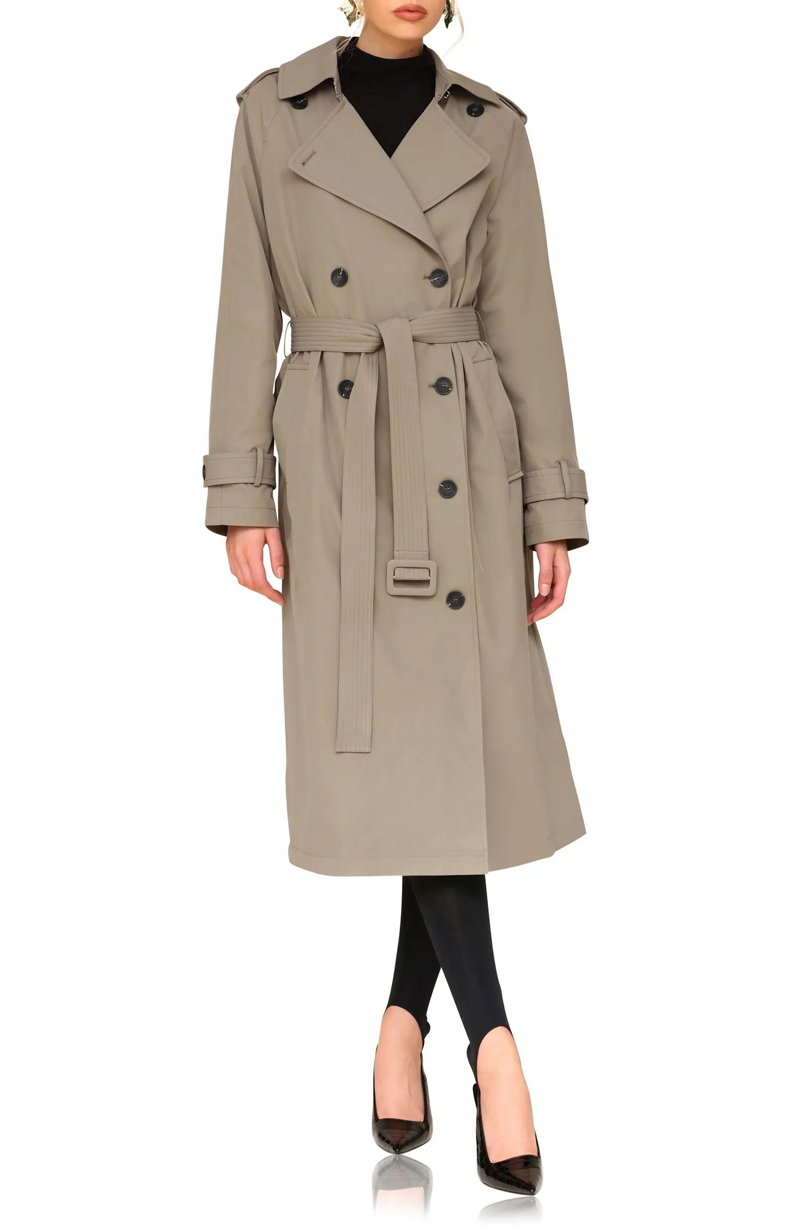 City Relaxed Water Resistant Belted Trench Coat | Nordstrom