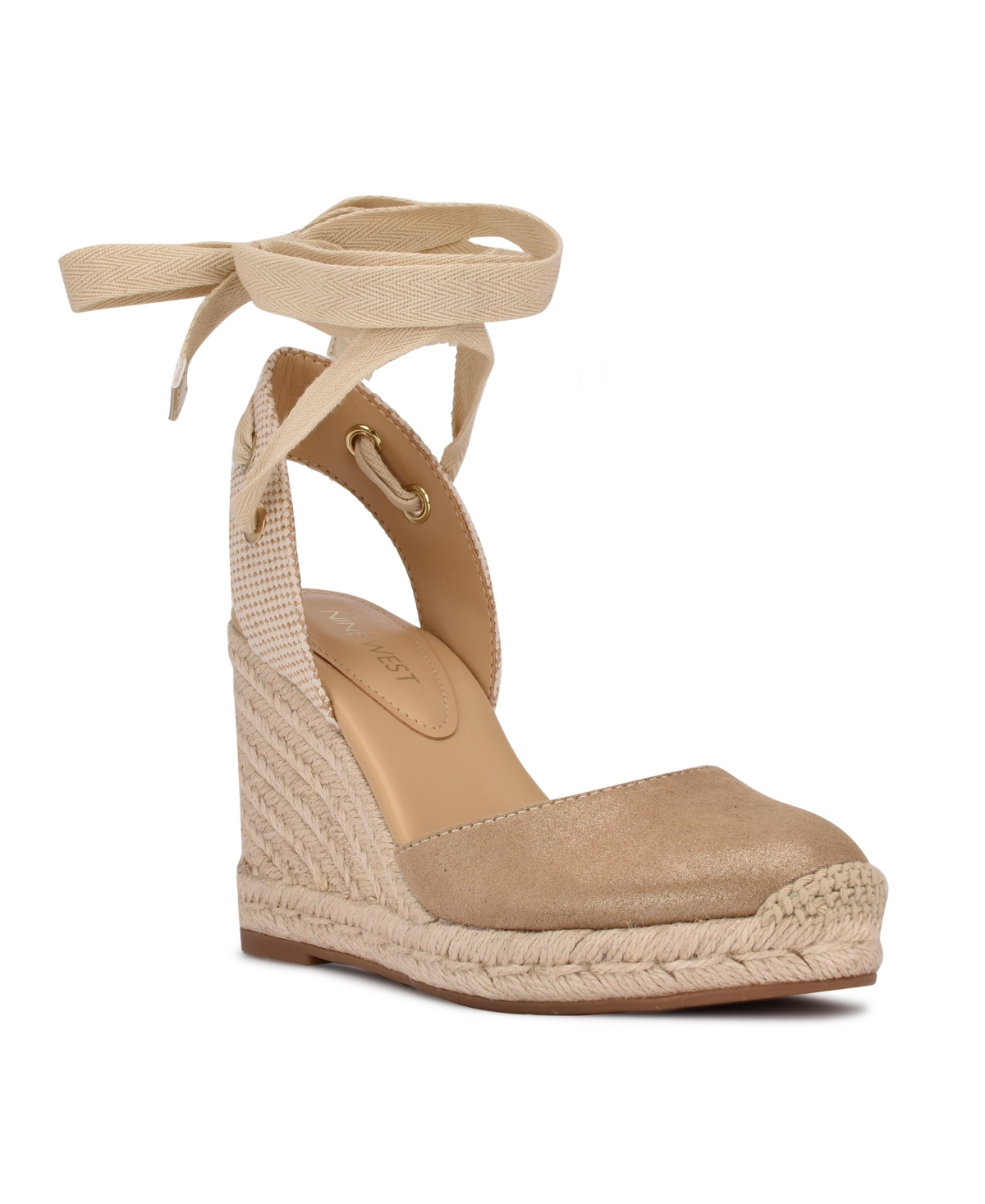 Nine West Women's Friend Tie-Up Espadrille Wedges Women's Shoes | Macys (US)