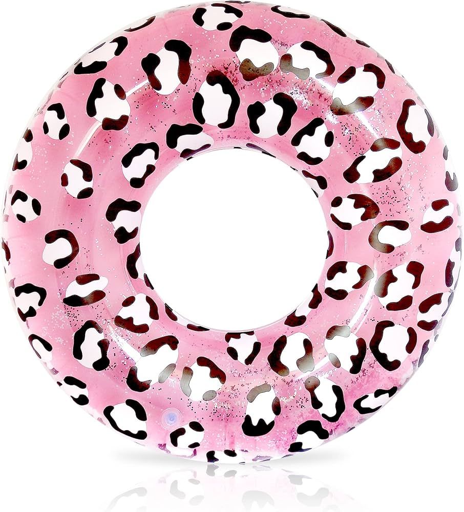 38 inch Pool Ring, Large Cheetah Printed Pool Ring, Durable Floats Tubes for Swimming on Beach, P... | Amazon (US)