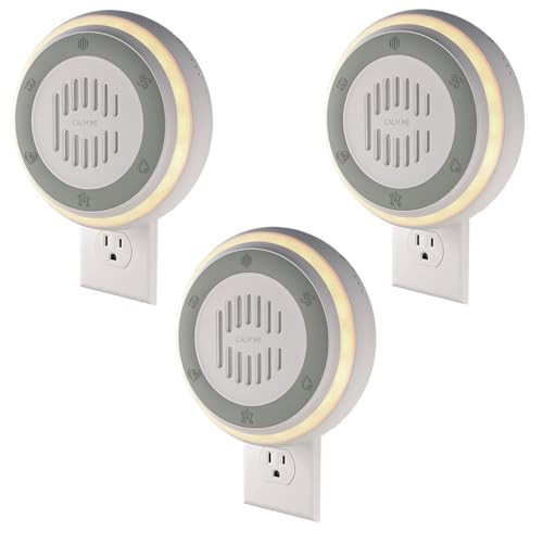 (3 Pack) Calm Me White Noise Machine for Office Privacy & Noise Canceling, Plug in Wall Sound Machine for Therapy Office Used in Hospitals Clinics & Spas, 20 Soothing Natural Sounds, Compact Design. | Amazon (US)