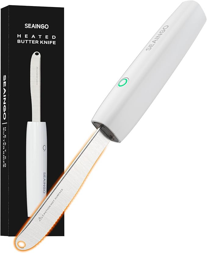SEAINGO Heating Butter Knife Spreader - Rechargeable, Electric, Cordless, Heats up in 6 Seconds, ... | Amazon (US)