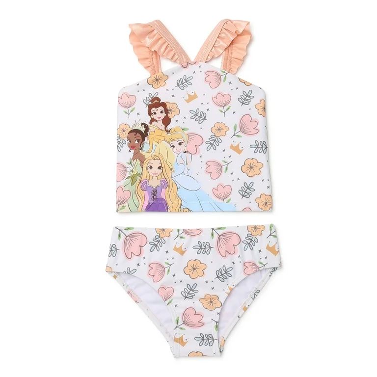 Disney Toddler Girls Princess Ruffle Strap Tankini Swimsuit with UPF 50+, Sizes 2T-5T - Walmart.c... | Walmart (US)
