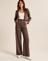 Tailored Wide Leg Pants | Abercrombie & Fitch (US)