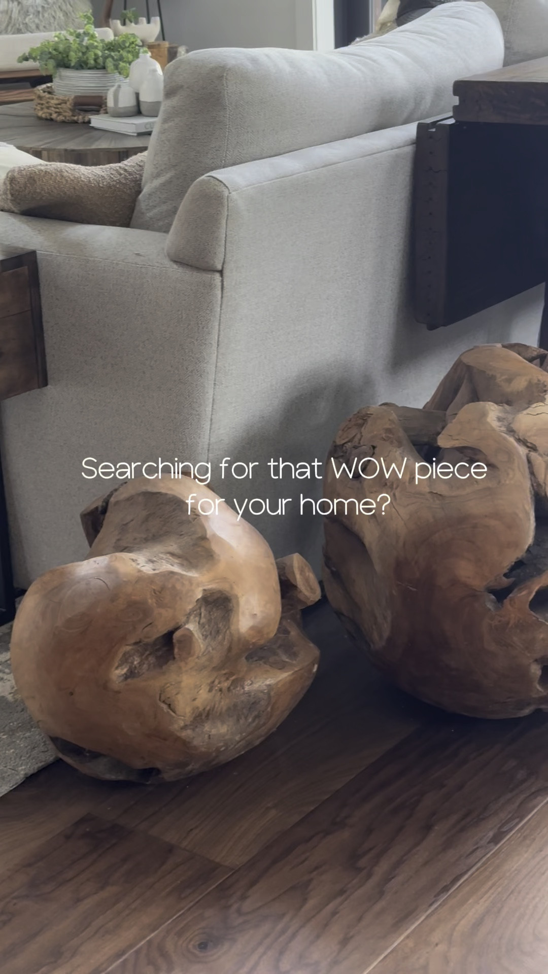 If you are going to splurge to have a wow statement in your organic modern space, these teak root balls are here to answer the call.  I love them!!

#LTKHome