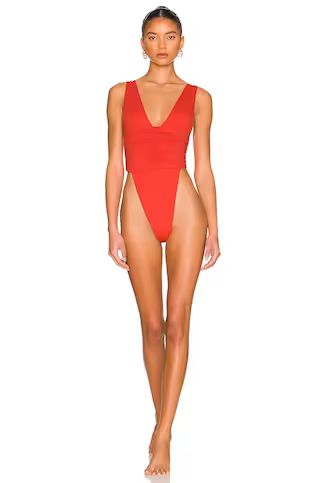 Riot Swim Echo One Piece in Coral from Revolve.com | Revolve Clothing (Global)