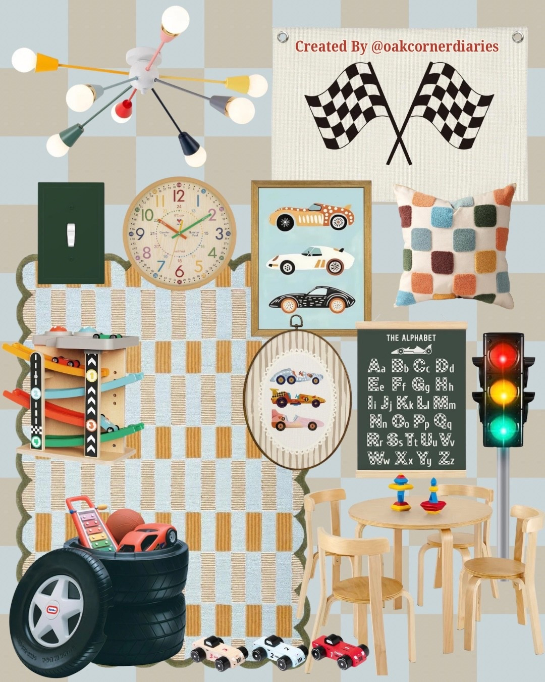 The perfect blend of playful and timeless 🏁🚗 Muted but colorful vintage race car decor with nostalgic details that create a standout playroom designed to grow with your child. 

#playroom #playroomdecor #homedecor #whimsical #racecar #kidsdecor

#LTKHome #LTKKids #LTKBaby