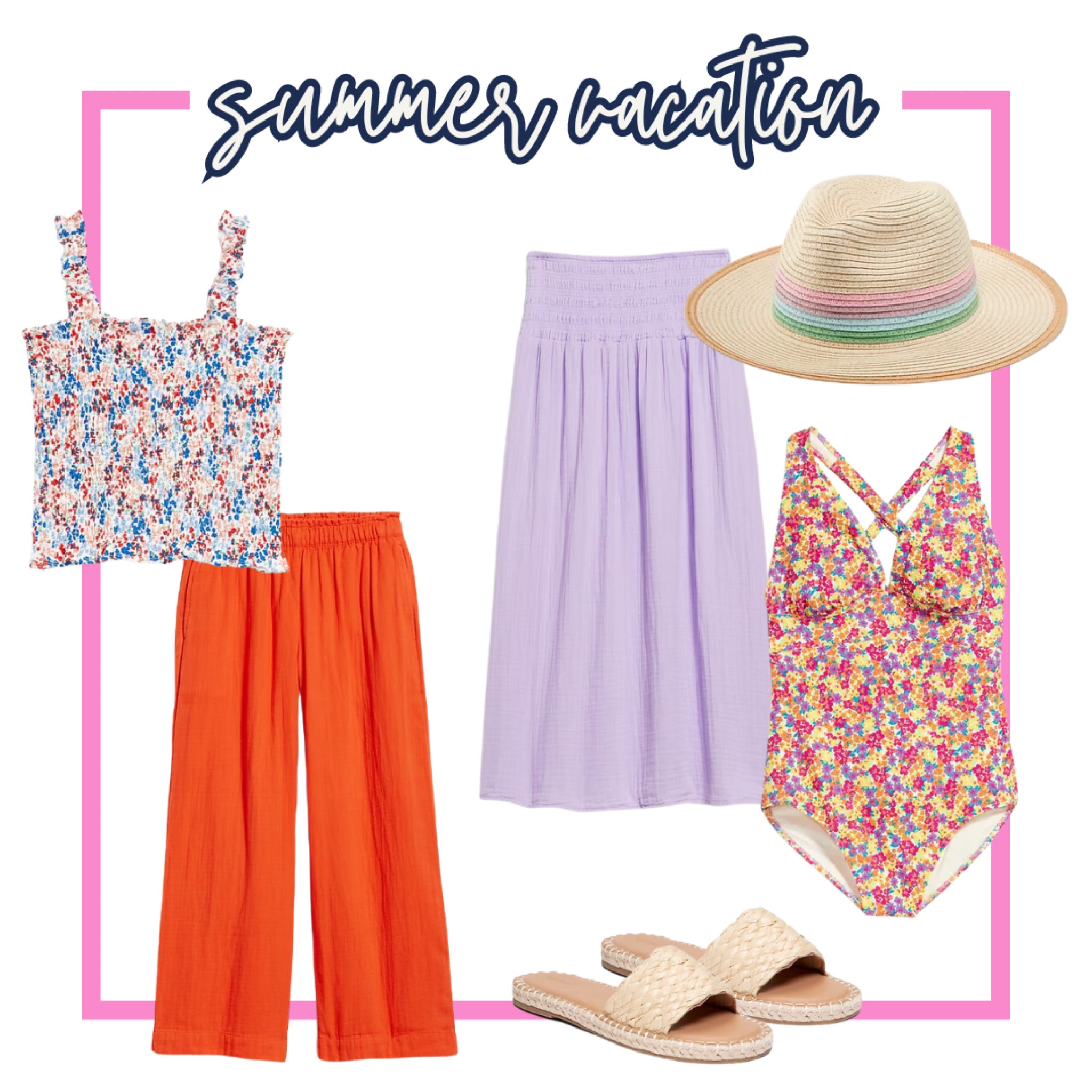 summer vacation travel outfits 💜😎

Linen pants, tank top, sun hat, sandals, skirt, swim suit, one piece, old navy, budget friendly

#LTKFindsUnder50 #LTKTravel #LTKMidsize