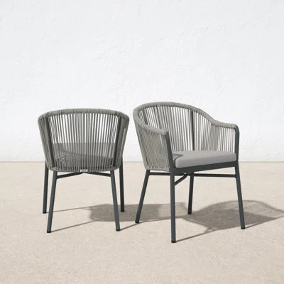 Jimmie Rope Patio Dining Chair with Cushion | Wayfair North America