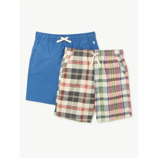 Free Assembly Boys Pull on Dock Shorts, 2-Pack, Sizes 4-18 - Walmart.com | Walmart (US)