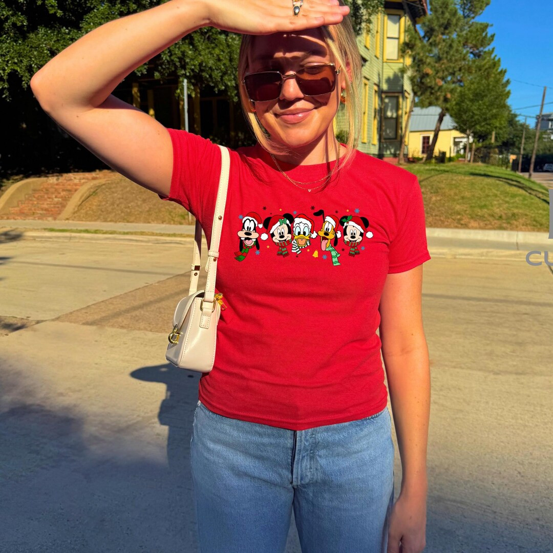 Disney Mickey and Friends Christmas Baby Tee , Disneyland Christmas Baby Tee, 2025 Mickey’s Ver... | Etsy (US)