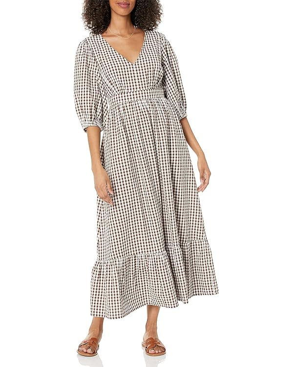 The Drop Women's Calie V-Neck Puff-Sleeve Maxi Dress | Amazon (US)